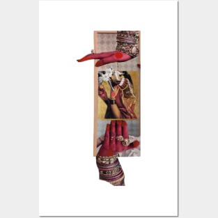 A Study of Hands Series, 4 feat. classical indian cart Posters and Art